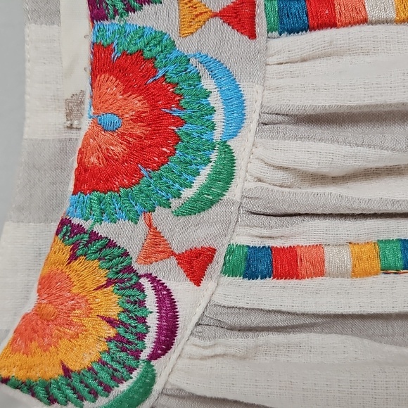 Altar'd State Women's Bohemian Embroidered Dress with Tassels M - Picture 12 of 12